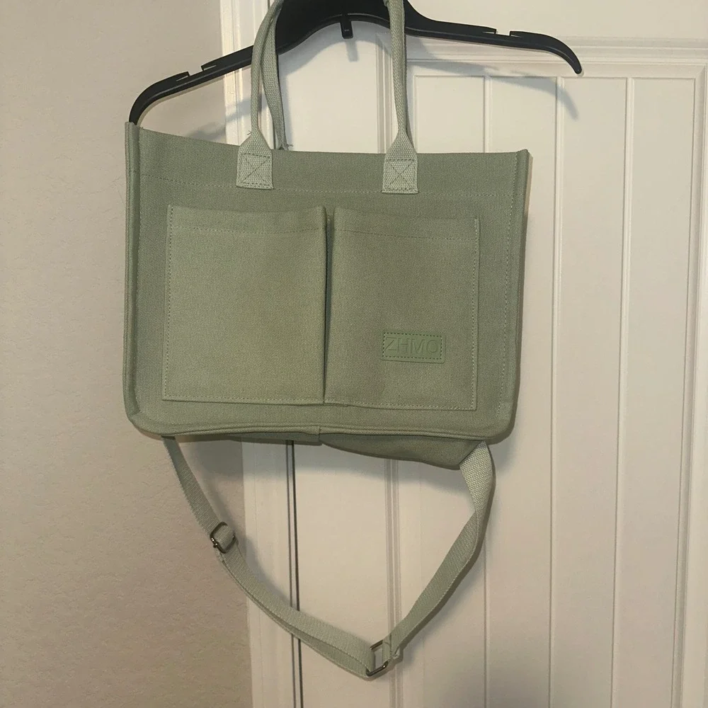 ZHMC Canvas Tote Bag Purse Travel Vacation Work Beach Office